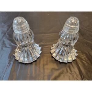 Vintage Glass Salt And Pepper Shakers